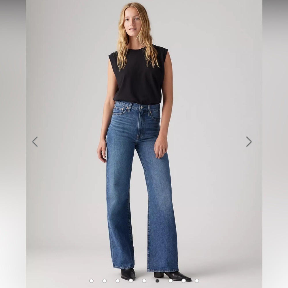 Levi's Women's Ribcage Wide Leg Jeans vintage retro 90’ high waisted size 26